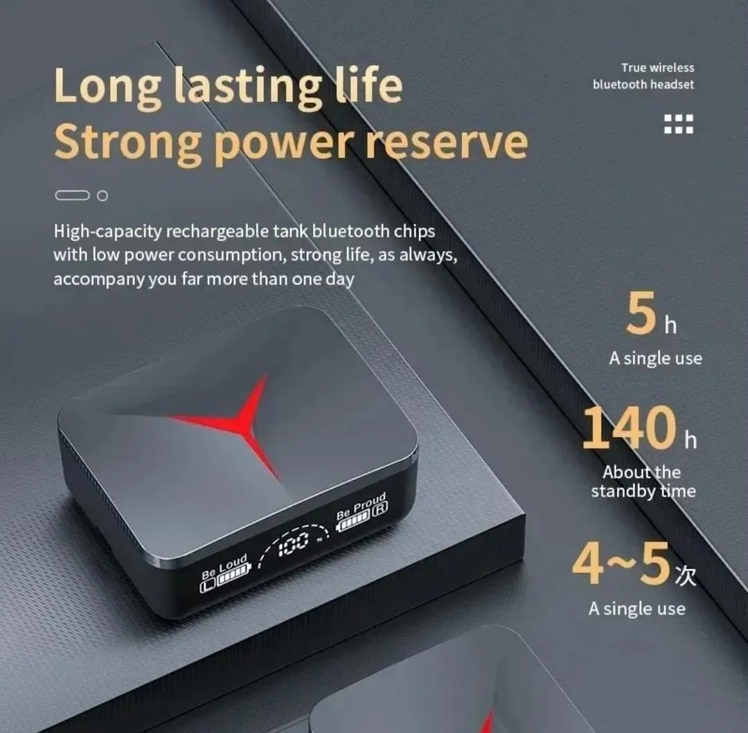 Powerful Gaming TWS Wireless Earbuds Model 90 - 1100mAh Battery Edition - Image 4