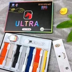 S10 Ultra 2 Smart Watch - Titanium Body, 7 Stylish Straps & Water Resistant