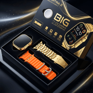Gold Smart Watch Ultra 2 - Dual Straps Bluetooth 5.3 & Health Tracking