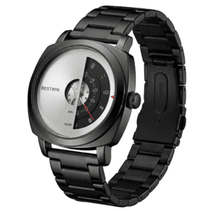 Premium BESTWIN Avant-Garde Futuristic Quartz Watch for Men: Stainless Steel Wristwatch