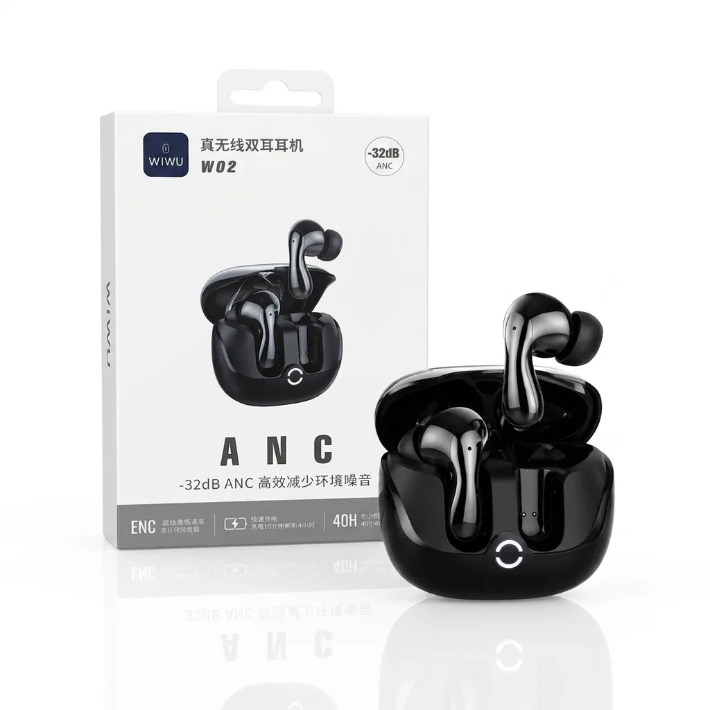 Ultimate WiWU W02 ANC True Wireless Earbuds: Active Noise Cancelling Bluetooth 5.3 Earphones - Image 3