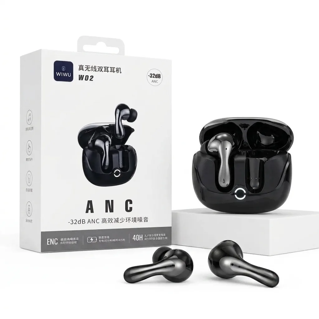 Ultimate WiWU W02 ANC True Wireless Earbuds: Active Noise Cancelling Bluetooth 5.3 Earphones - Image 2