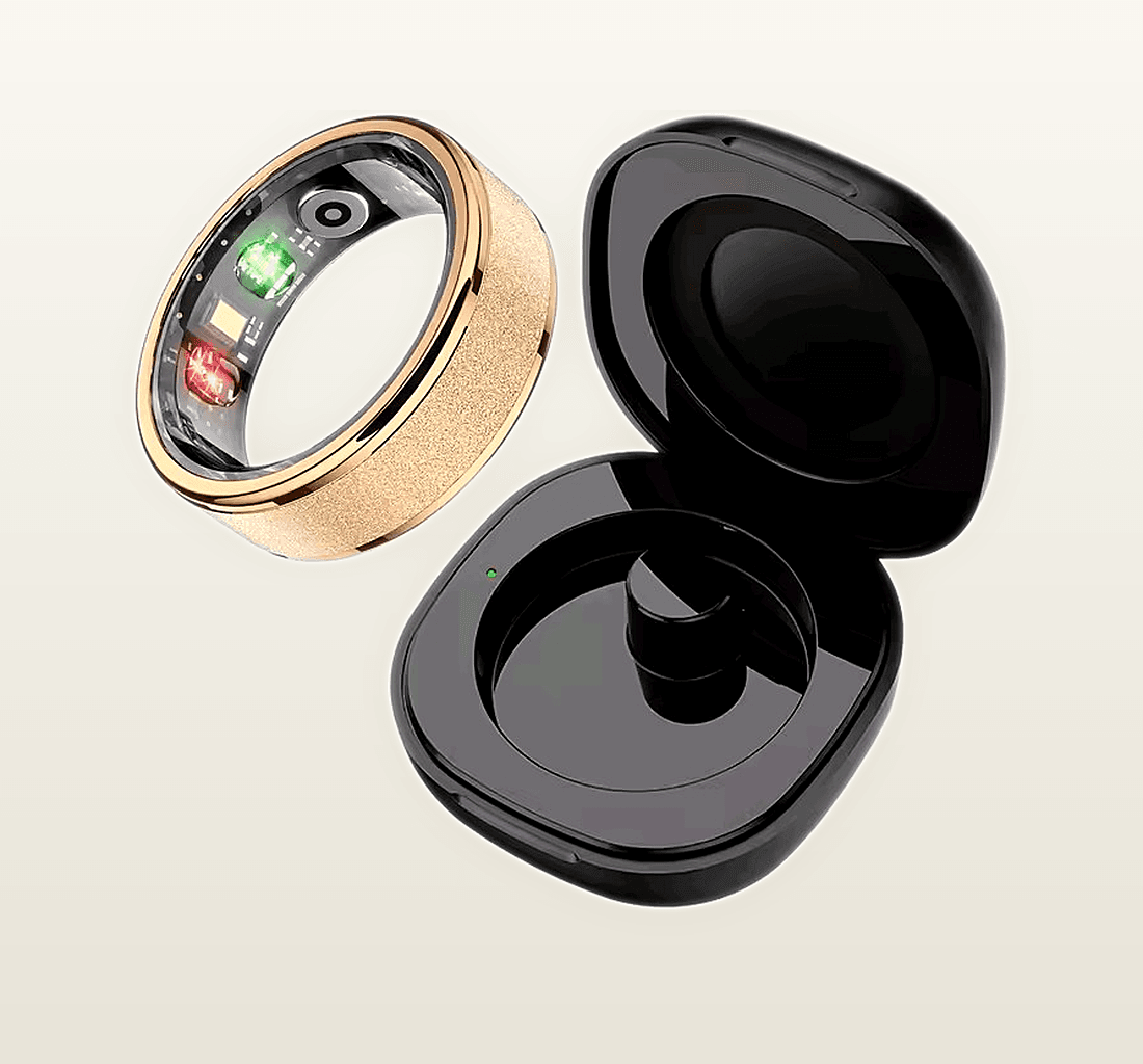 COLMi R10 Gold variant with black charging case