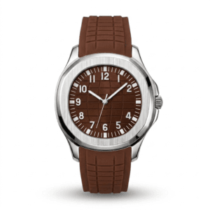 Men's Water Resistant Quartz Watch with Textured Rubber Strap