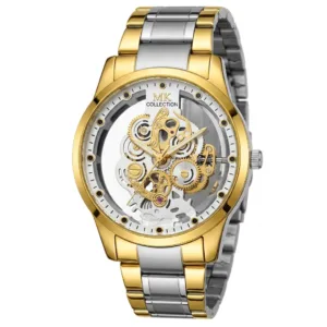 Men's Stainless Steel Watch - Gold & Silver Chain Strap