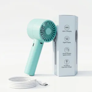 M11 Portable Mini Turbo Fan - LED Digital Display & Type-C Charging