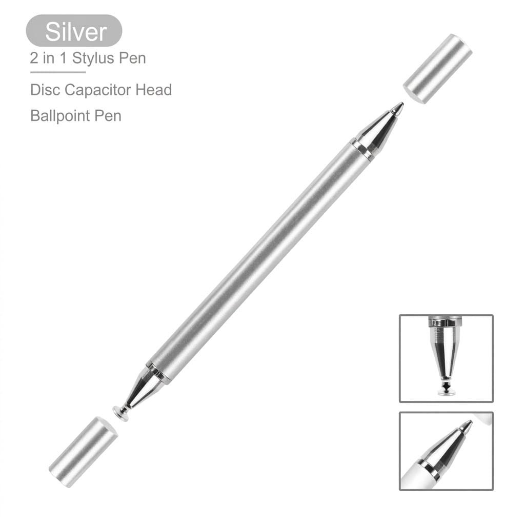 2 in 1 Universal Stylus Touch Pen - High Precision Disc & Ballpoint Pen - Image 3