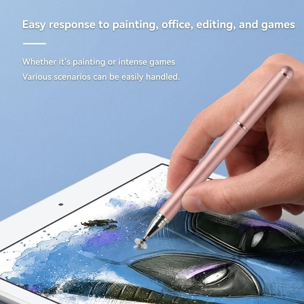 2 in 1 Universal Stylus Touch Pen - High Precision Disc & Ballpoint Pen - Image 5